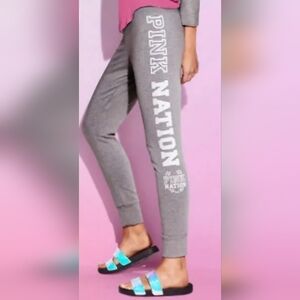 PINK - Victoria's Secret PINK Nation Grey Joggers Women's Size M